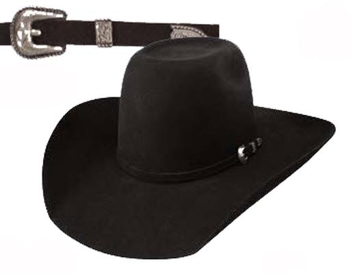 Resistol Tuff Hedeman 3X Black Pay Window Fur Felt Cowboy Hat