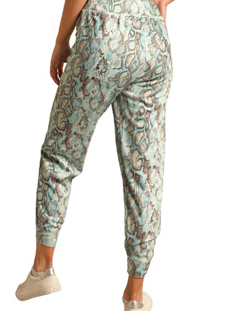 Rock  Roll Cowgirl Range Blue Snake Athletic Jogger