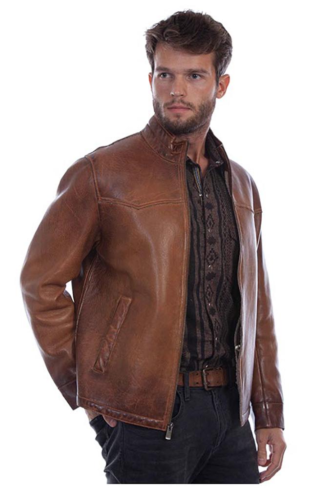 Scully Mens Luxurious Lamb Leather Shearling Lined Jacket