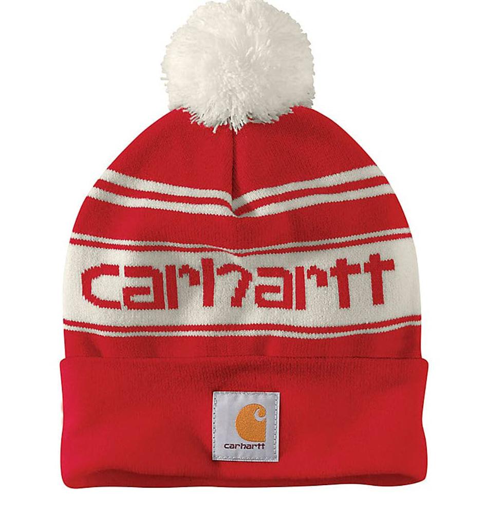 Carhartt Knit PomPom Cuffed Logo Beanie