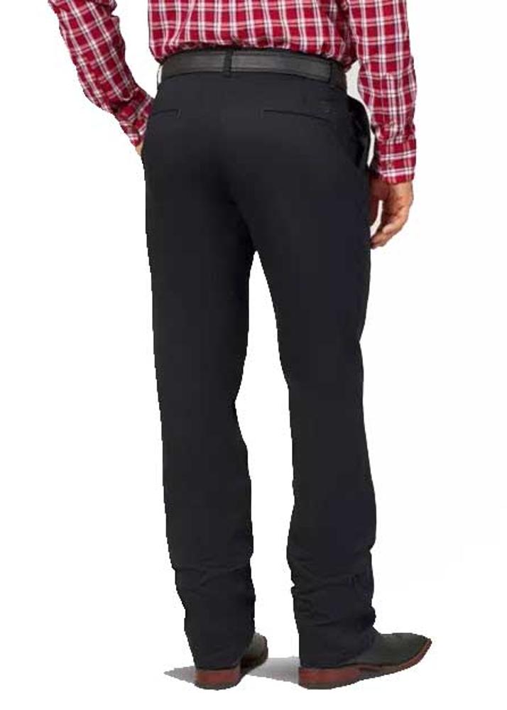 Wrangler Pleated Front Stretch Wrinkle Resistant Casual Black Pants