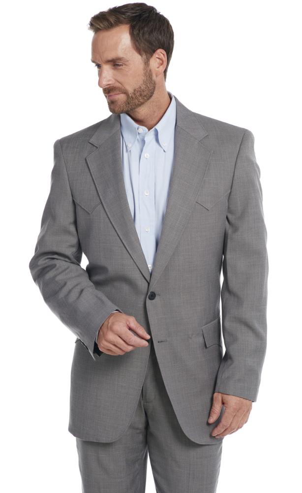 Circle S Lubbock Mens Steel Grey Suit Jacket