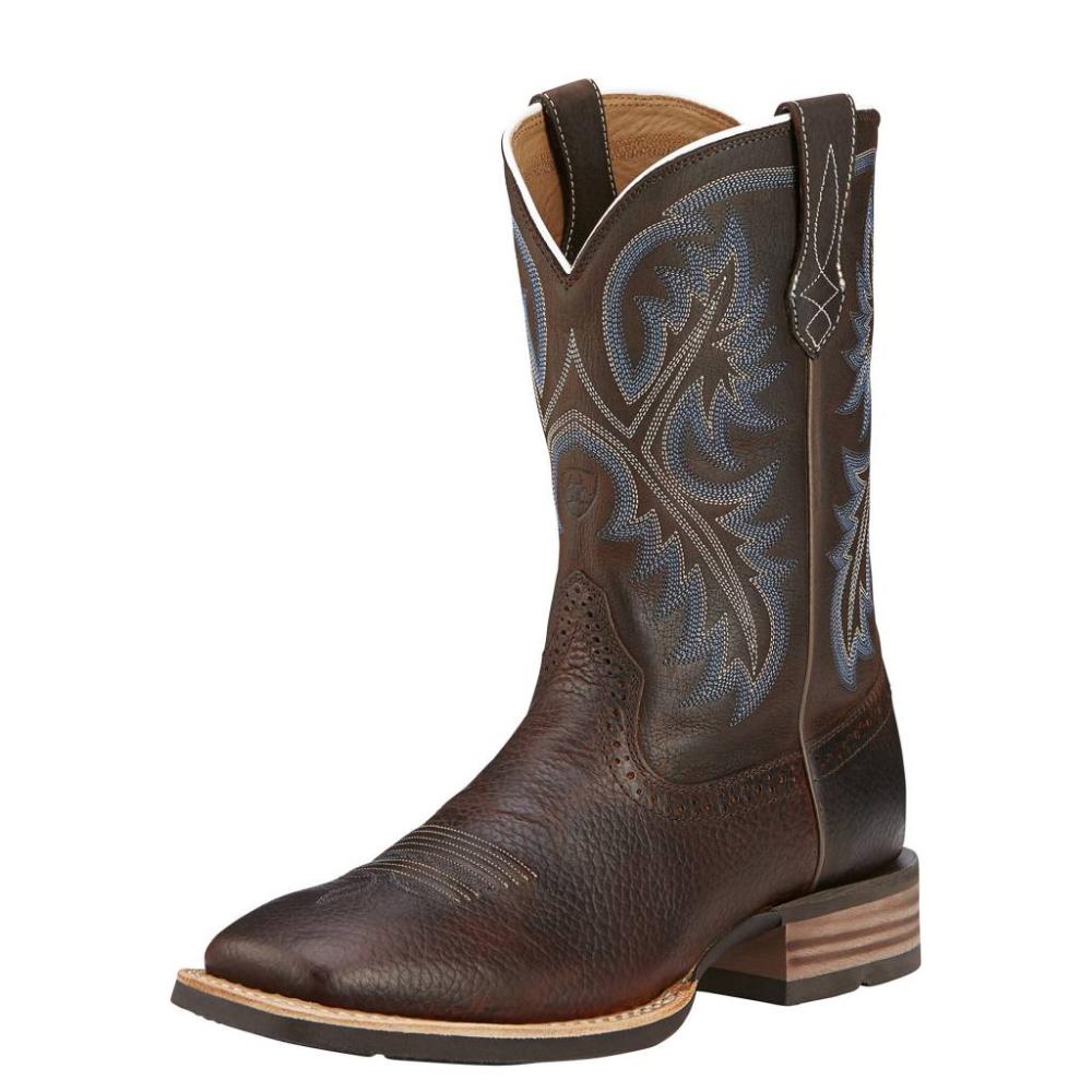 Mens Ariat Quickdraw Brown Rowdy Cowboy Boot 10006714