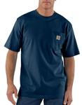 Carhartt Navy K87 Pocket Mens Pocket Work Tee Shirt