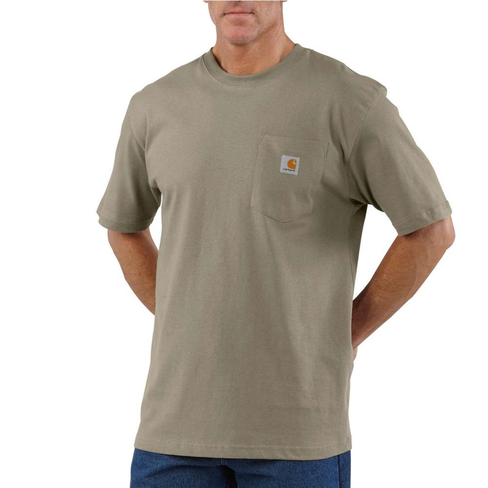 Carhartt K87 Desert 6.75oz Mens Pocket Work Tee Shirt