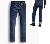 Mens Levi 501 Button-Fly Dark Stonewashed Jeans