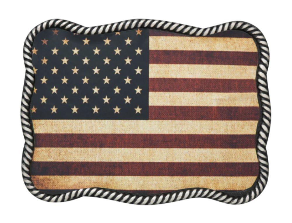 Nocona Vintage American Flag Patriot Belt Buckle