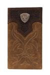 Ariat Brown Tooled Arrow Leather Rodeo Wallet