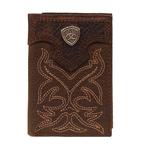 Ariat Tooled Arrow Tri-Fold Leather Wallet