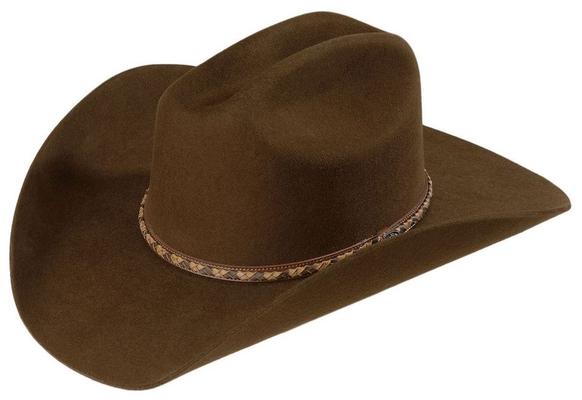 Justin 2X Plains Chocolate Felt Cowboy Hat
