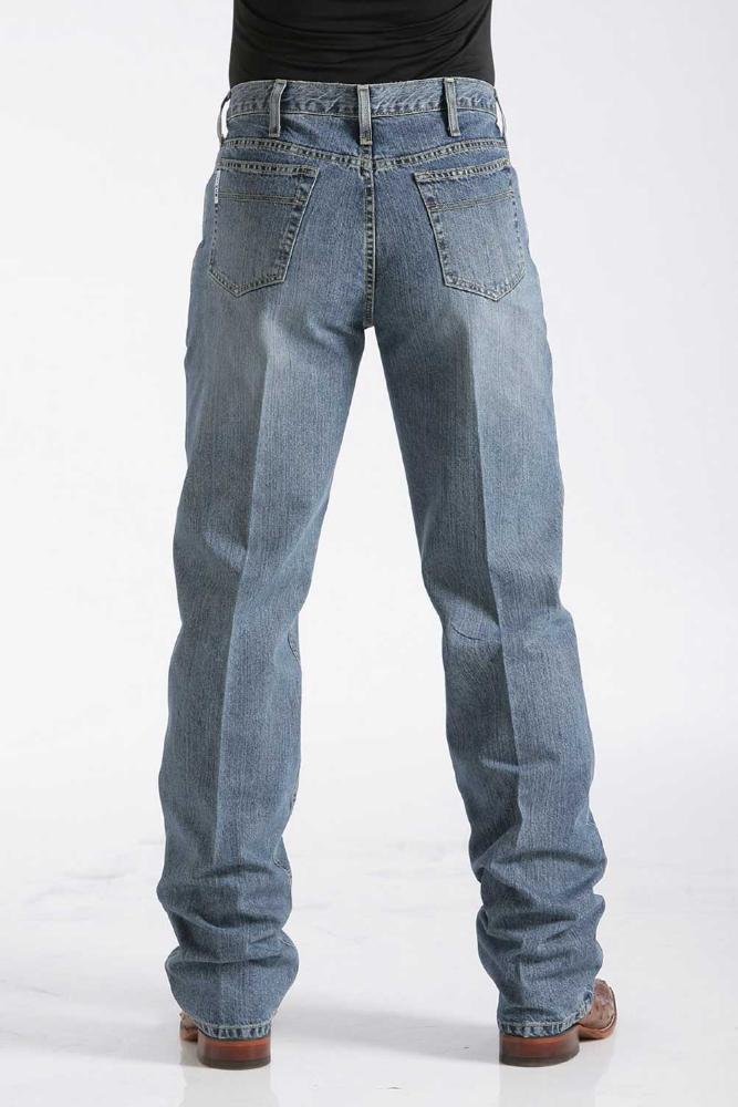 Mens Cinch White Label Mid Rise,Relaxed Fit Medium Stonewashed Jeans