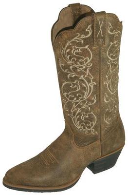 Twisted X Ladies Bomber Leather Western R Toe Cowgirl Boot