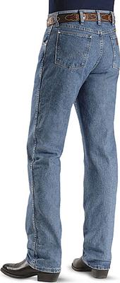 Mens Wrangler Premium Performance Original Fit Stonewashed Jeans