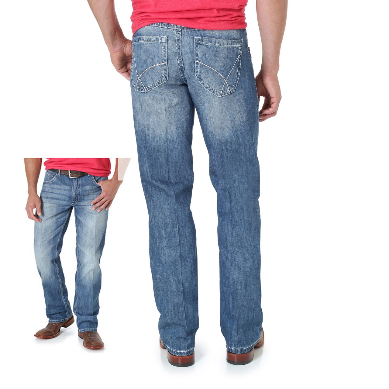 Men's Wrangler 20X Vintage Blue Fashion Slim Fit Boot Cut Jeans | Renegade  Stores
