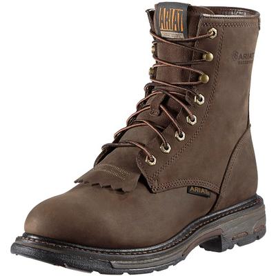 Mens Lace Up Ariat Workhog H20 Waterproof 8 Inch Work Boots