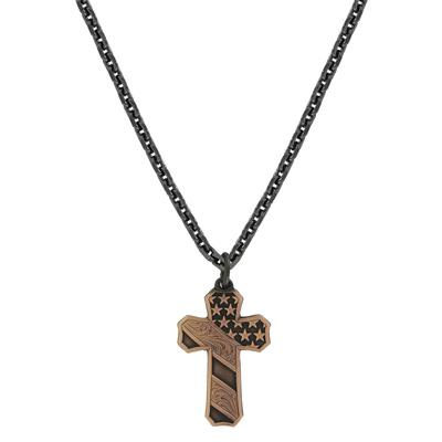 Faded Glory Cross USA Made Mens Necklace