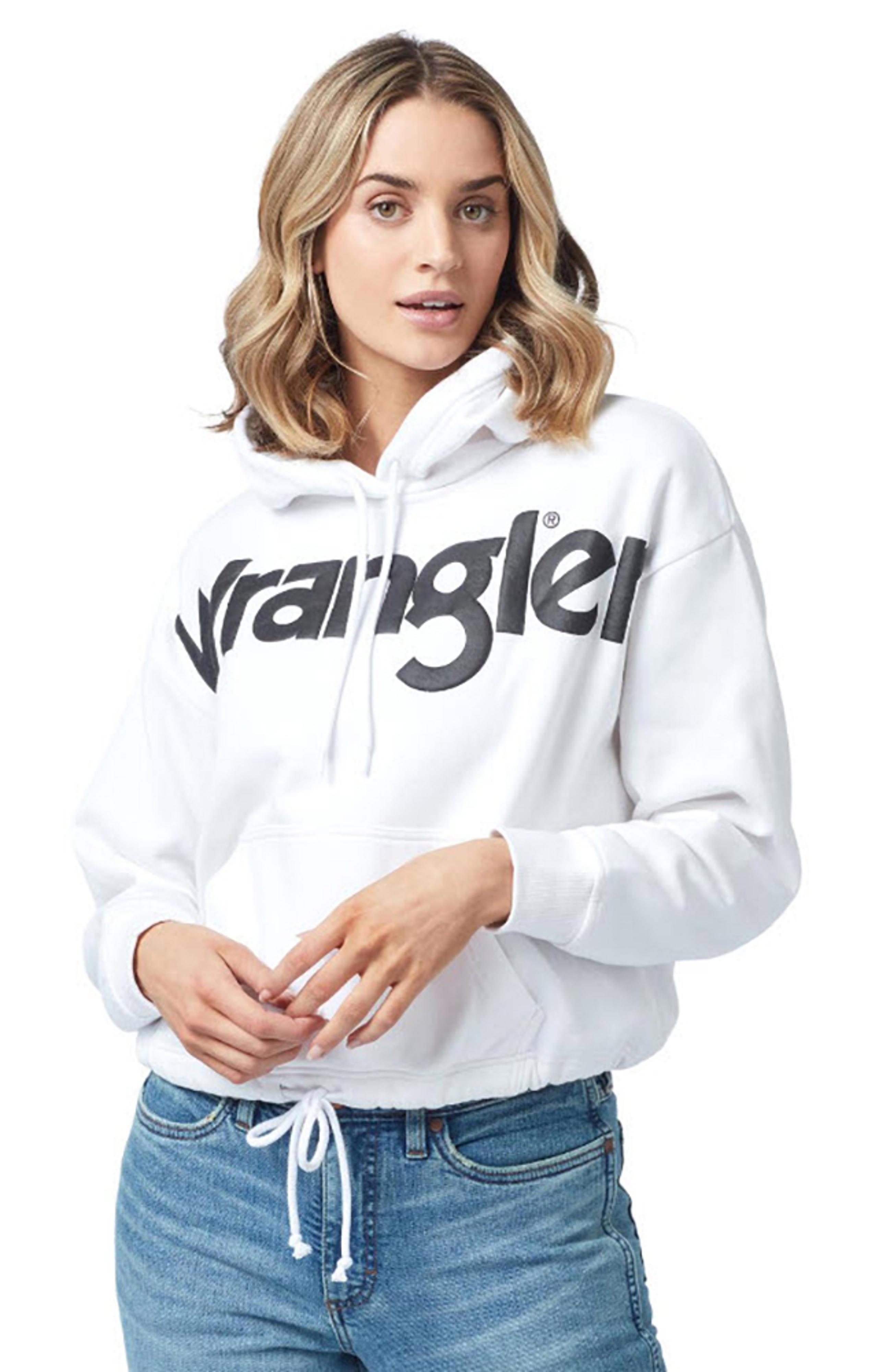 Wrangler Womens Tie Front Logo Print Hoodie | Renegade Stores