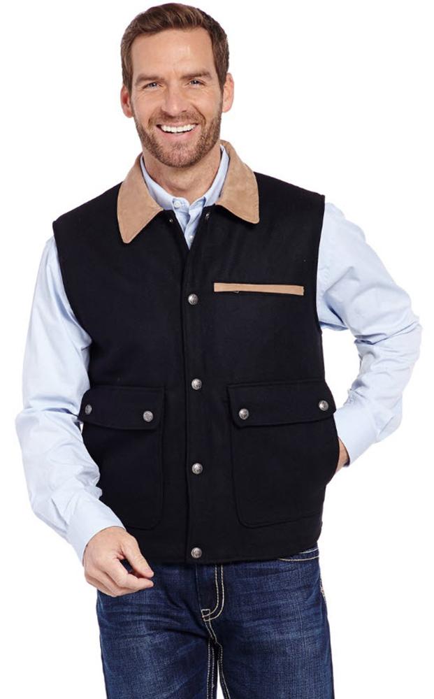Cripple Creek Wool Snap Conceal Carry Mens Vest