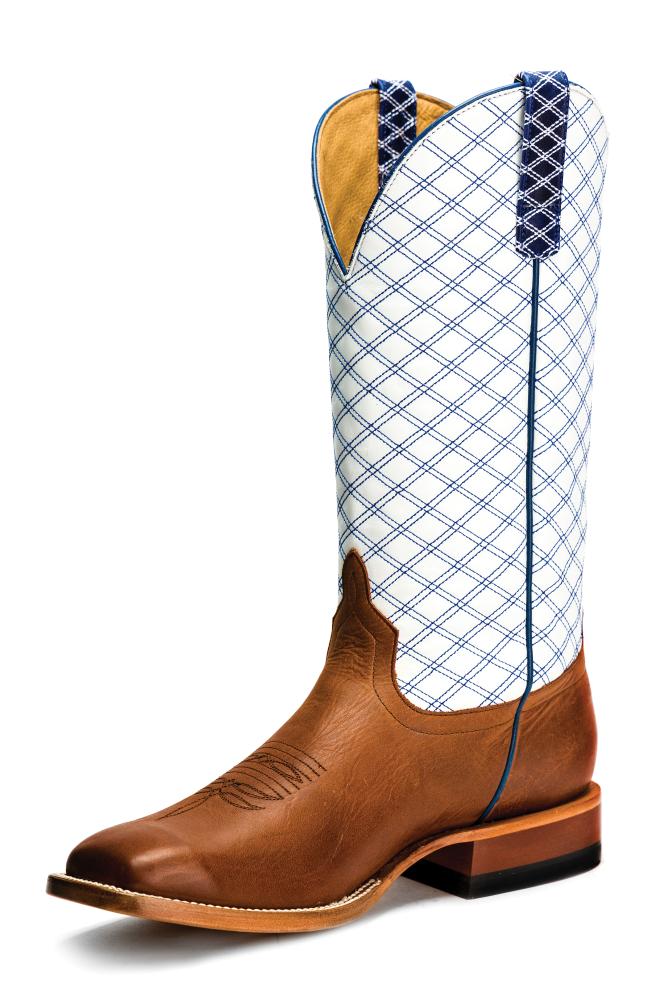 HorsePower Mens Sugared Brass Western Boots  w Broad Square Toe