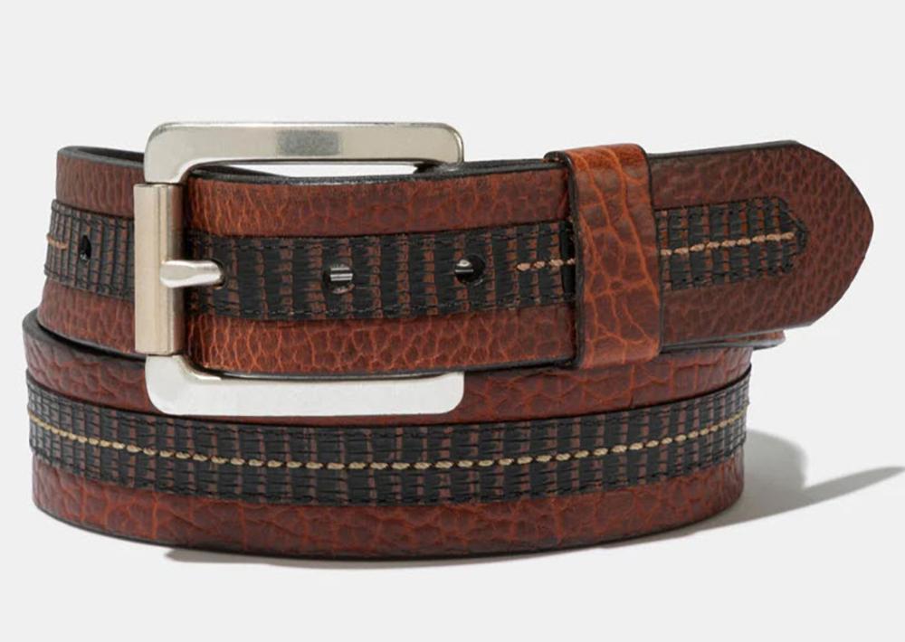 Vintage Bison Leather Loretto USA Made Mens Belt