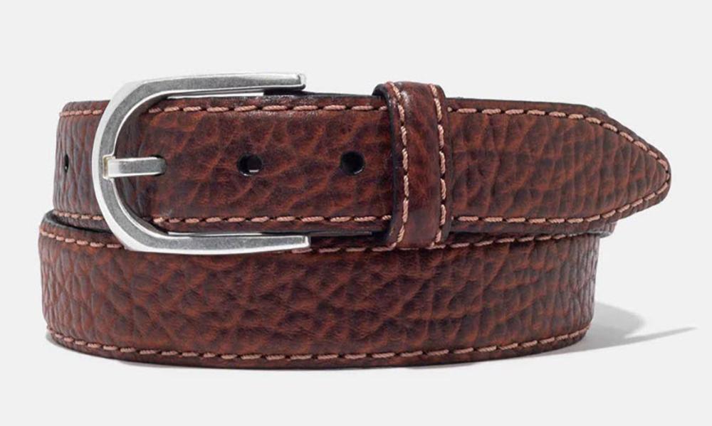 Vintage Bison Leather Pinnacle USA Made Mens Belt