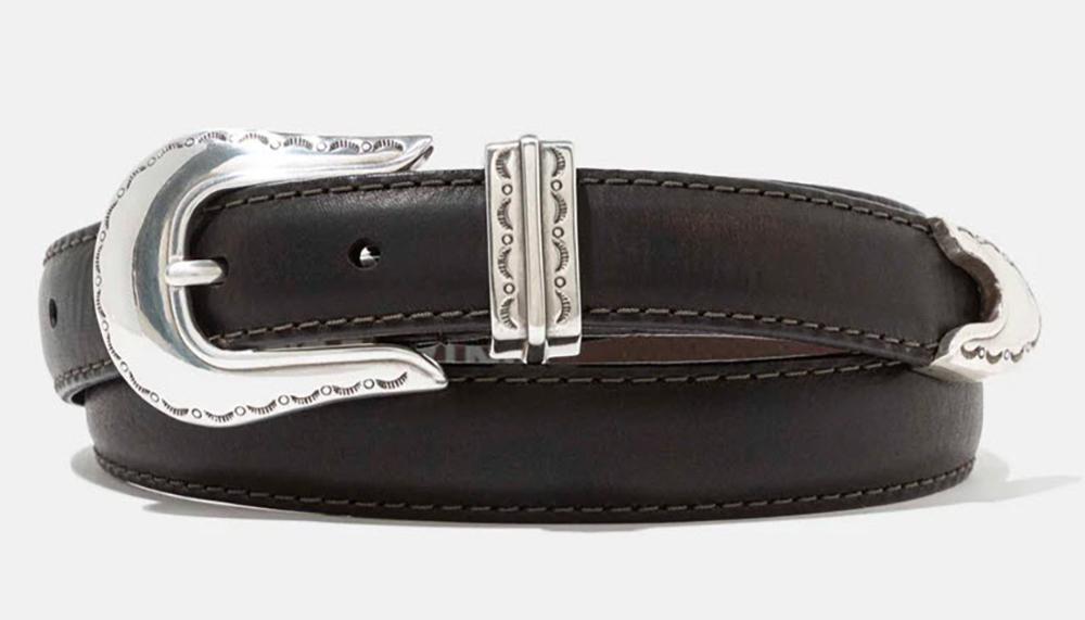 Vintage Bison Leather Magnolia USA Womens Belt