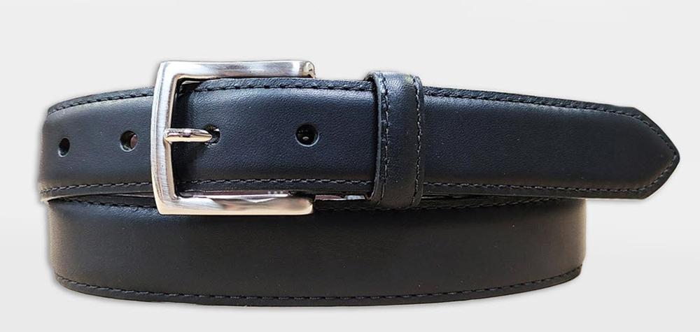 Vintage Bison Leather Satin Classic 30mm USA Womens Belt