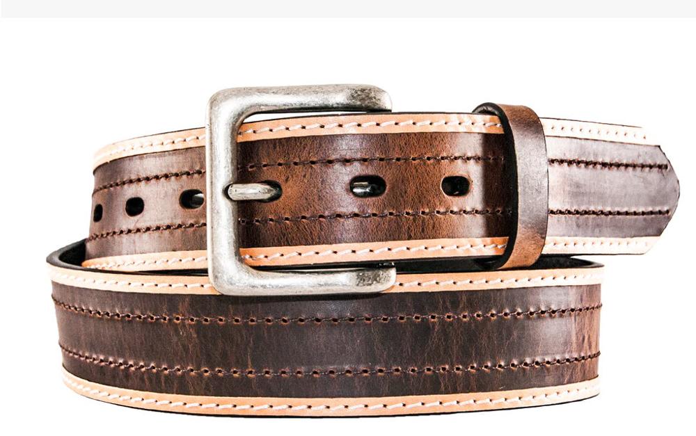 Carolina Mens 2Ply Brown Leather Work Belt
