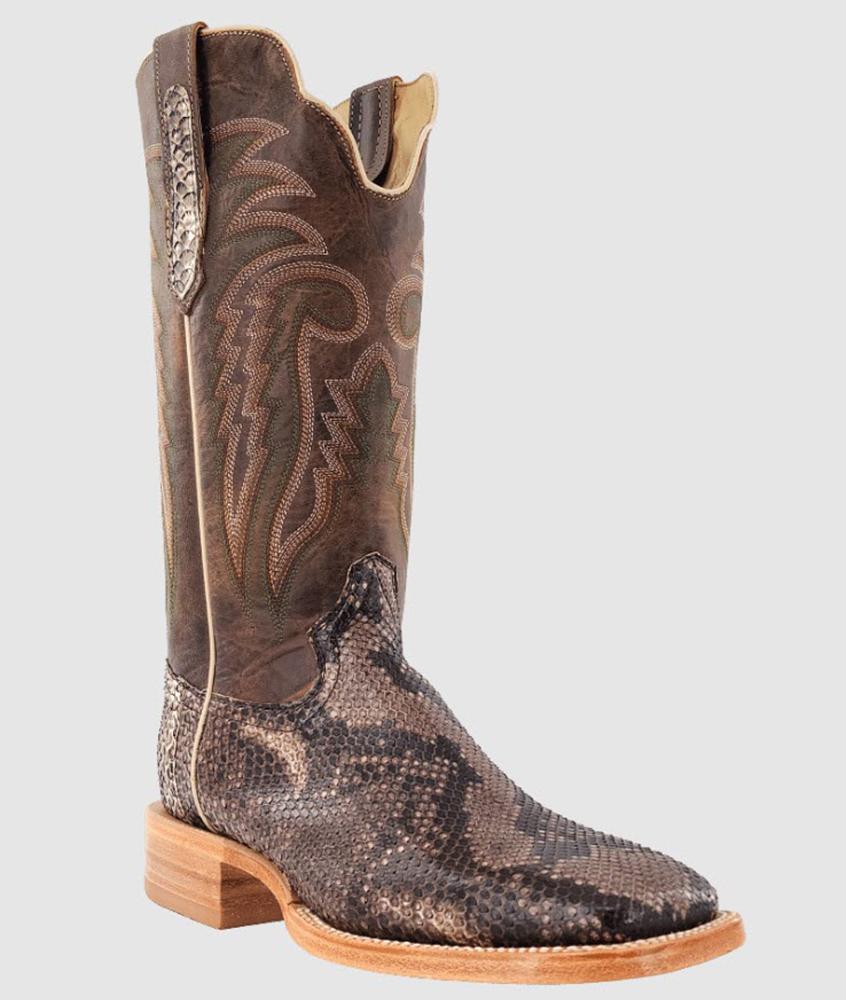R. Watson Mens Rustic Python Belly Exotic Boot
