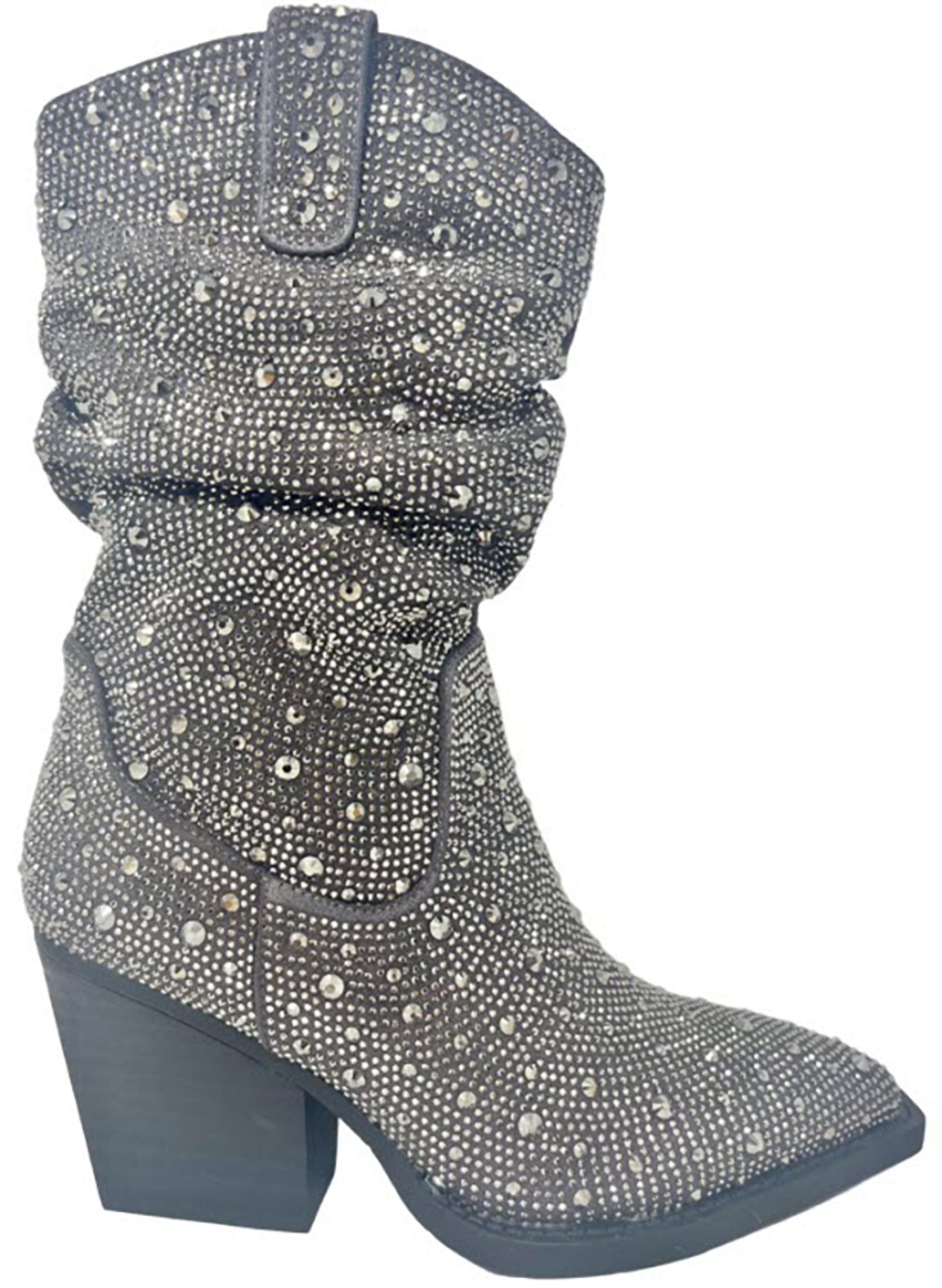 Very G Kady Slouch Grey Crystal Boot | Renegade Stores