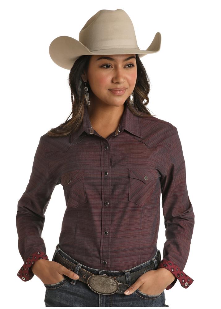 Womens Rough Stock Snap Western Shirt