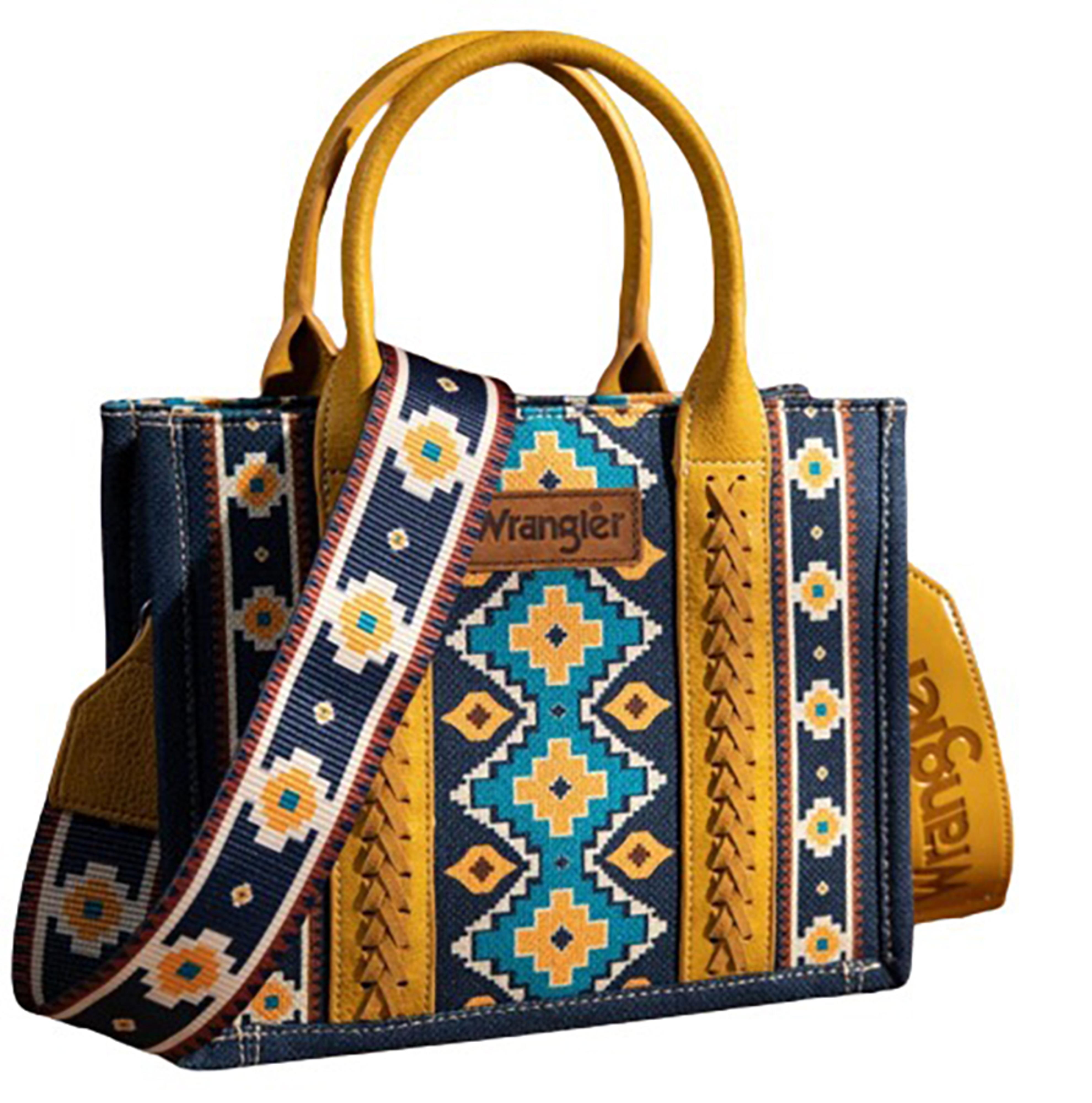 WRANGLER TOTE BAG Western Purses Women Shoulder Boho Aztec Handbags Canvas  NEW | eBay