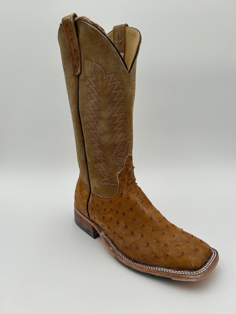 Anderson Bean Full Quill Ostrich Stonewashed Custom Exotic USA Boot