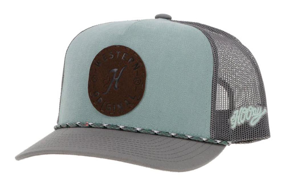 Hooey Spur Leather Patch Rope Snapback cap
