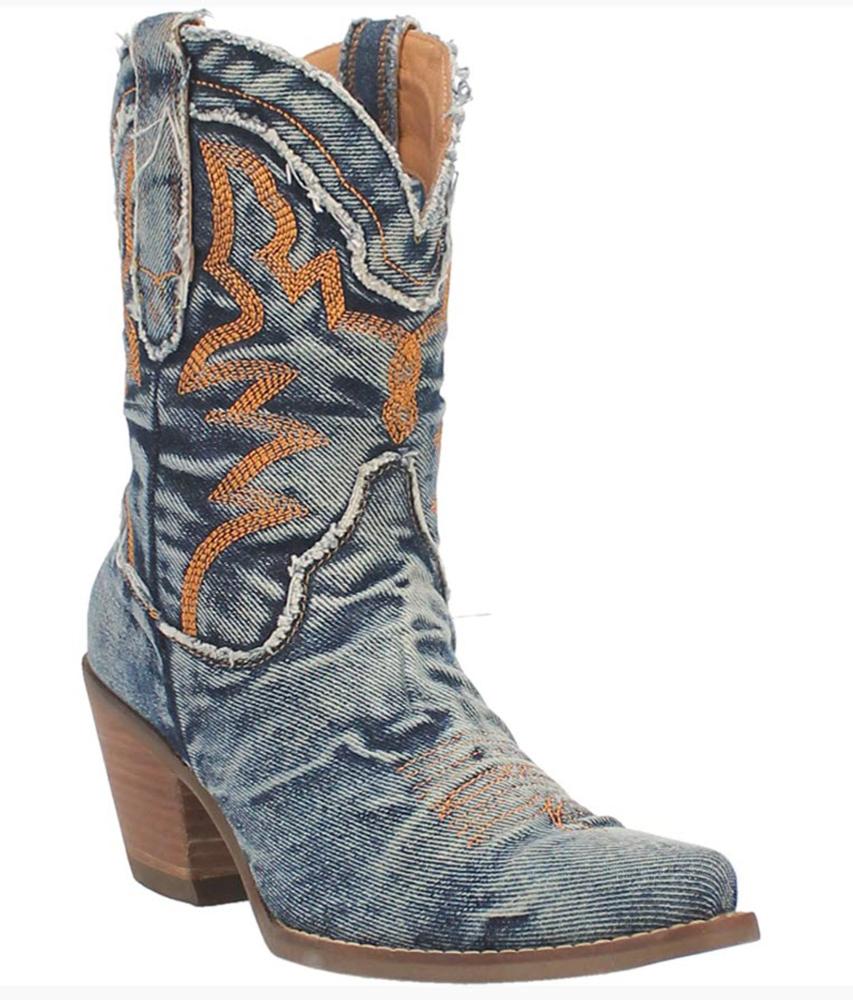Dingo Womens Yall Need Dolly 9 Inch Denim Fashion Boot