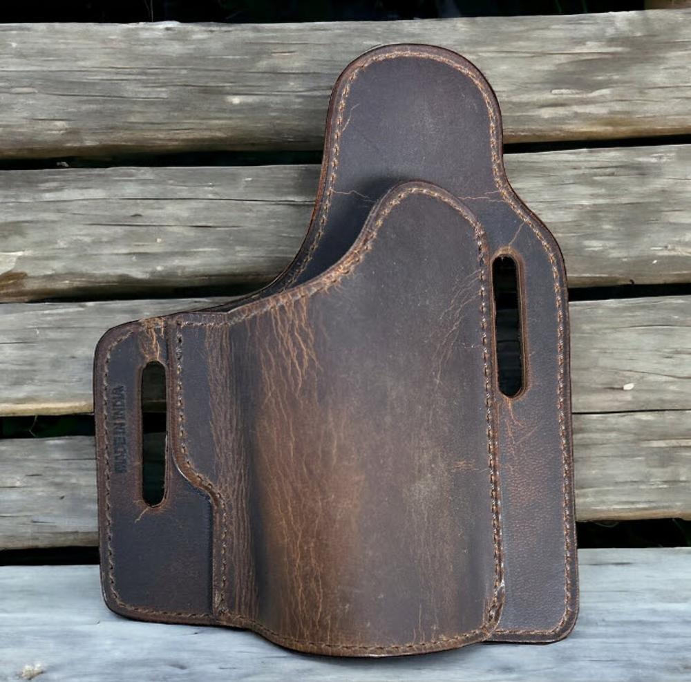 Distressed Cowhide Leather Gun Holster