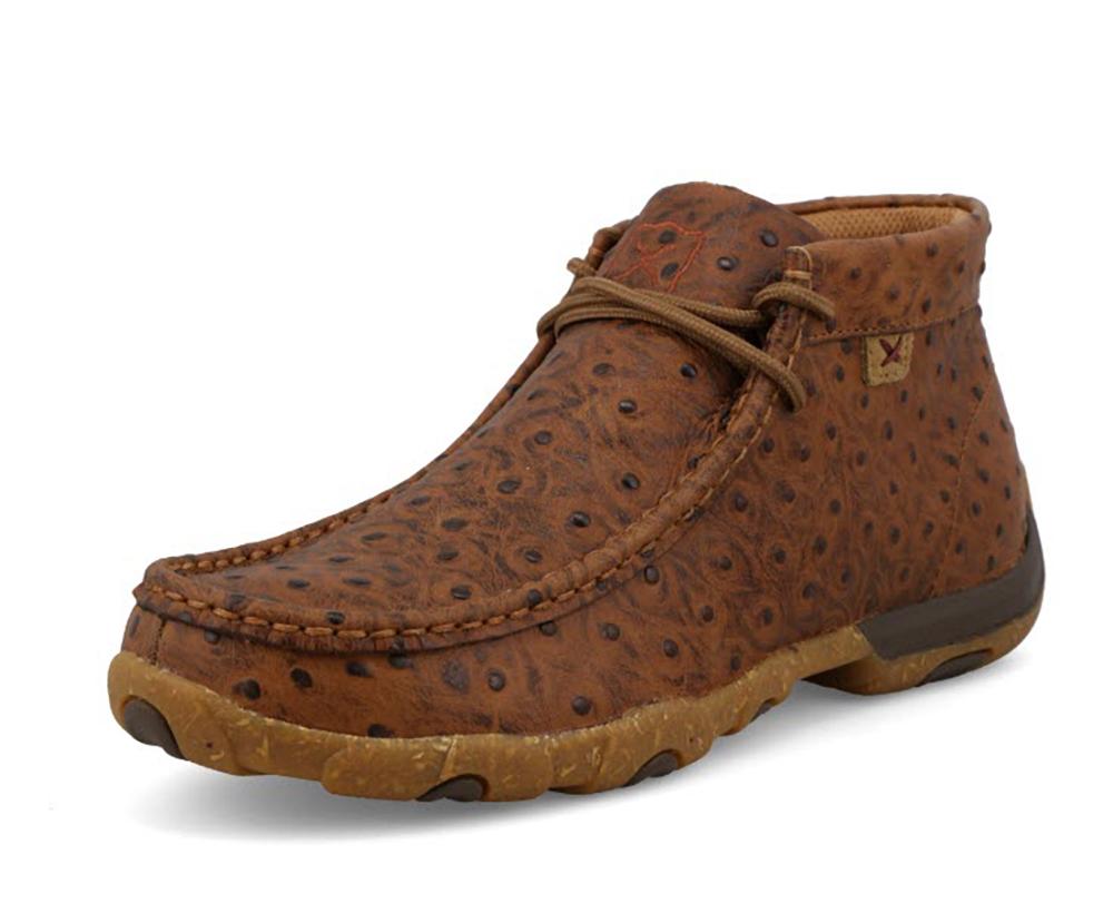 Twisted X Womens Allover Ostrich Print Driving Moc