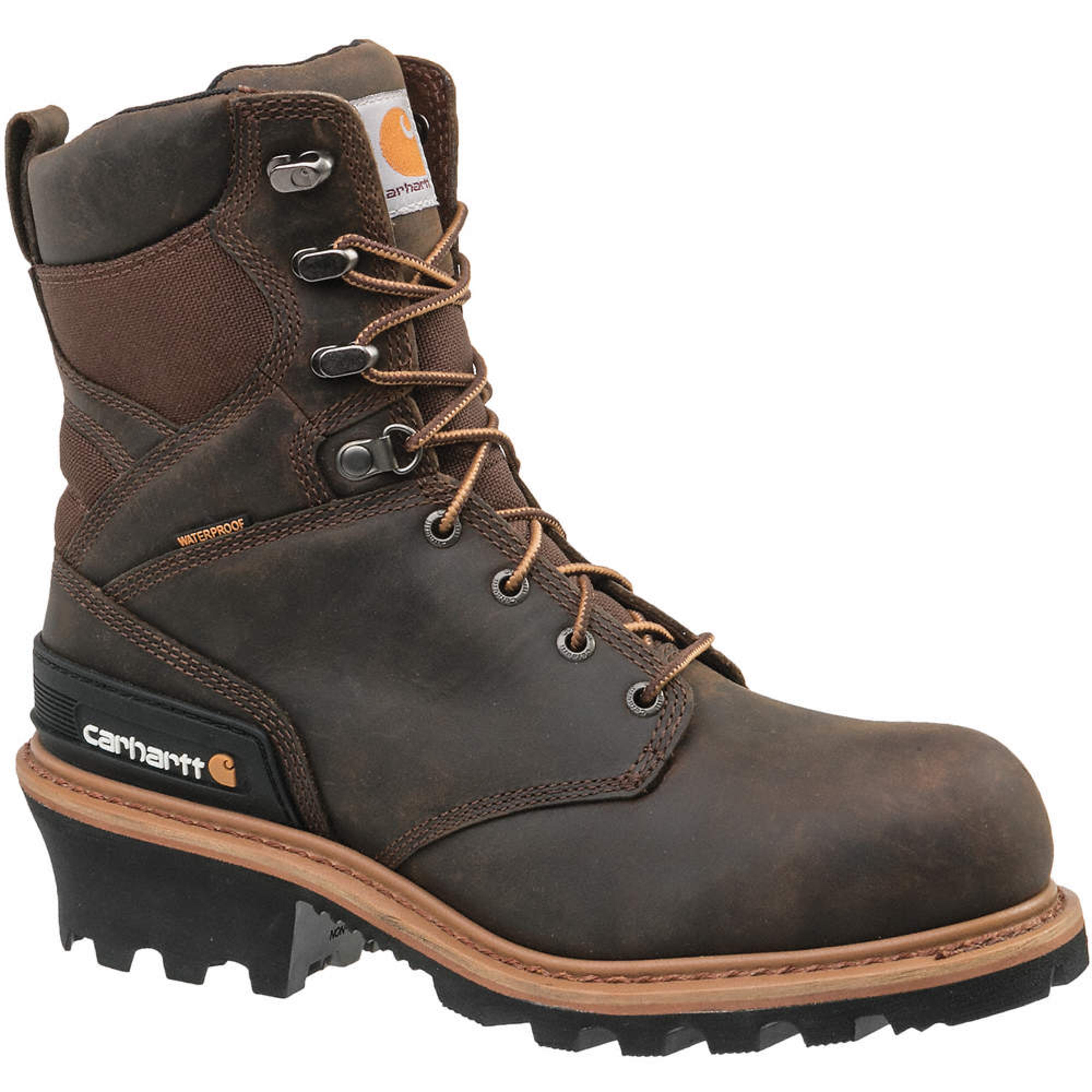Carhartt CML8360 Men's 8" Composite Toe Waterproof Logger Climbing Boots Shoes 