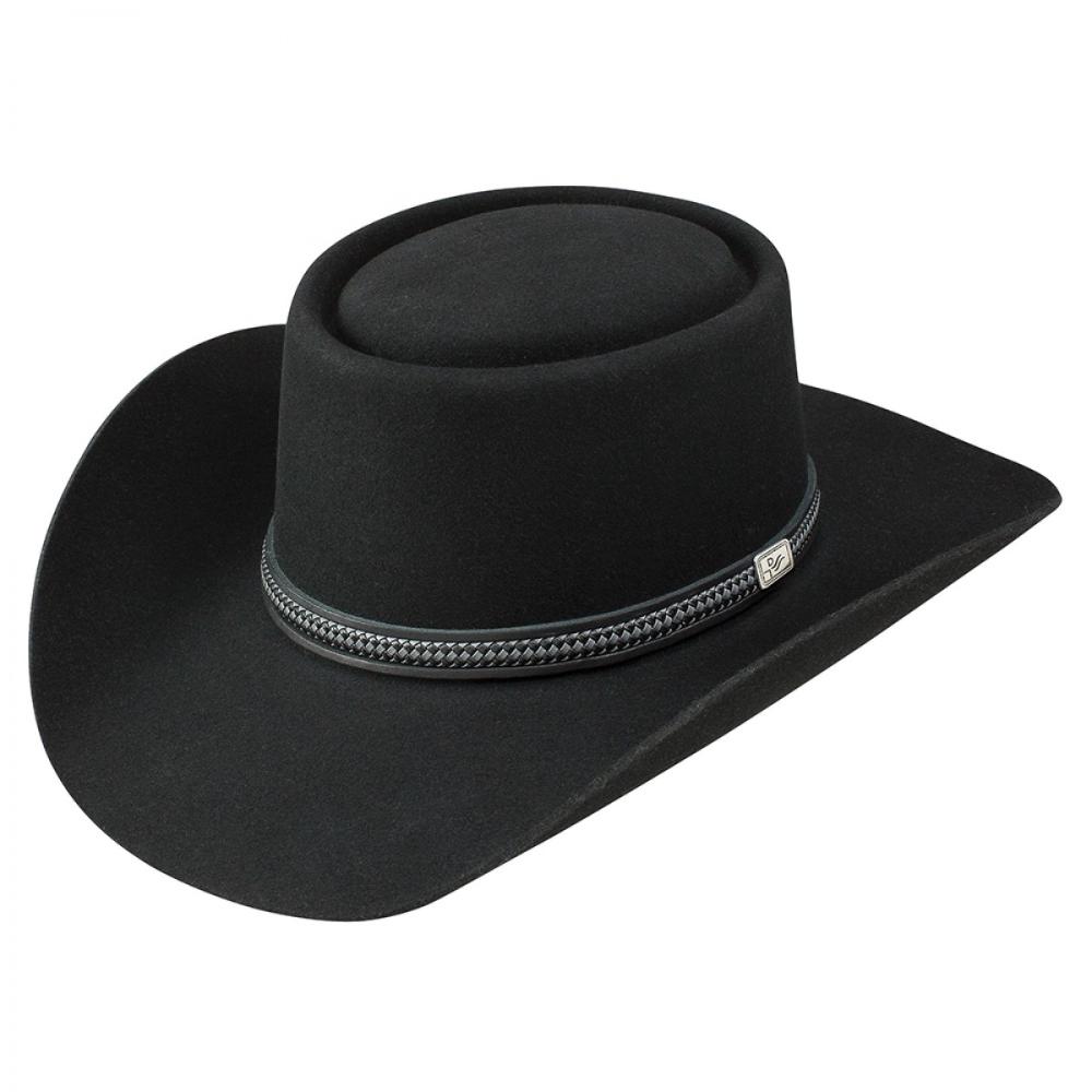 John Wayne by Stetson 46 Chinook Black Retro USA Made Cowboy Hat