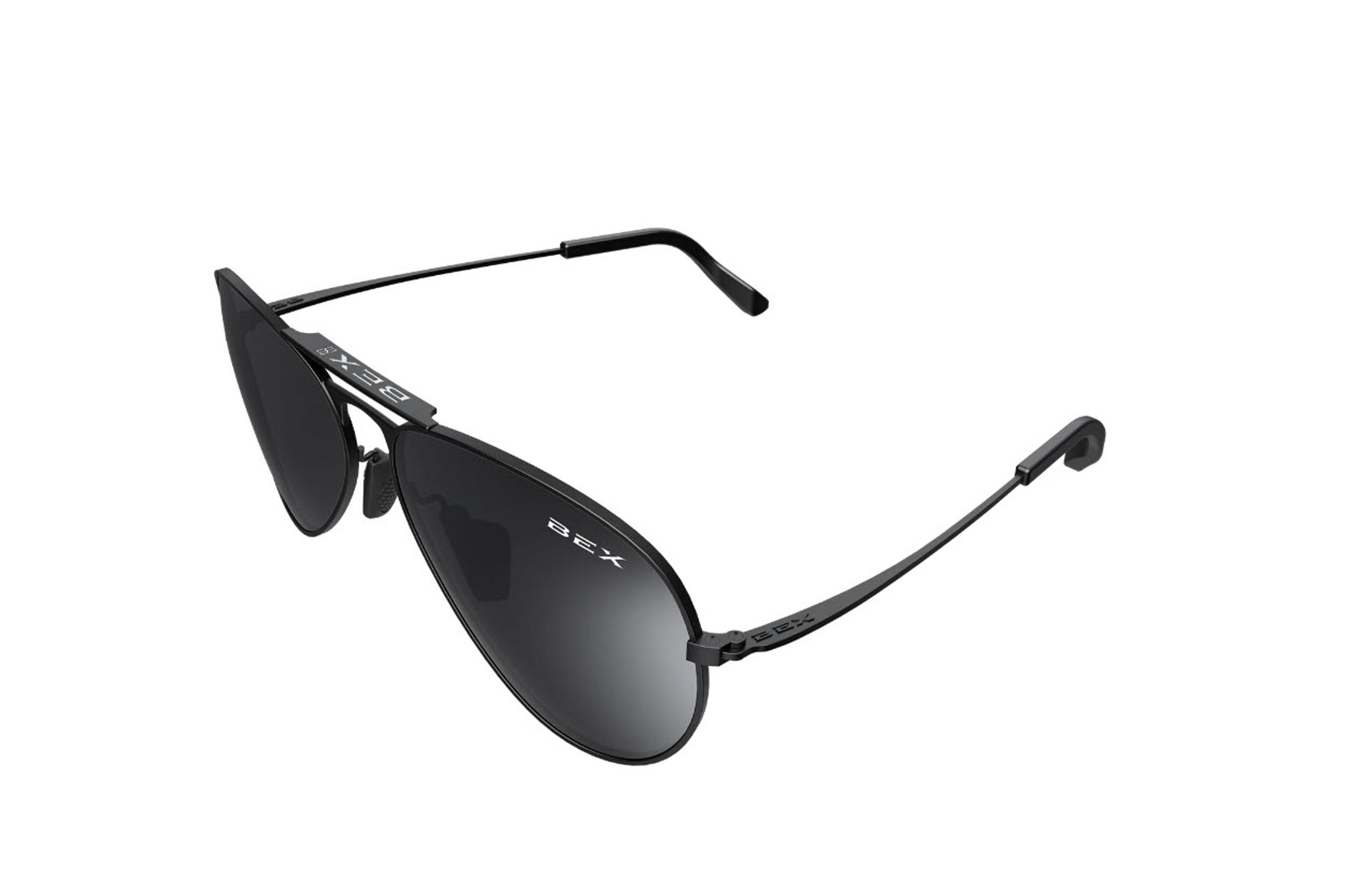 Bex Wesley Black and Grey Lightweight Polarized Sunglasses