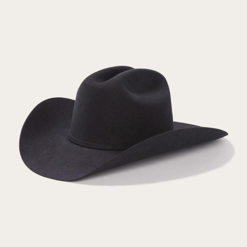 Stetson 5X Lariat 45 Bound USA Made Black Felt Cowboy Hat