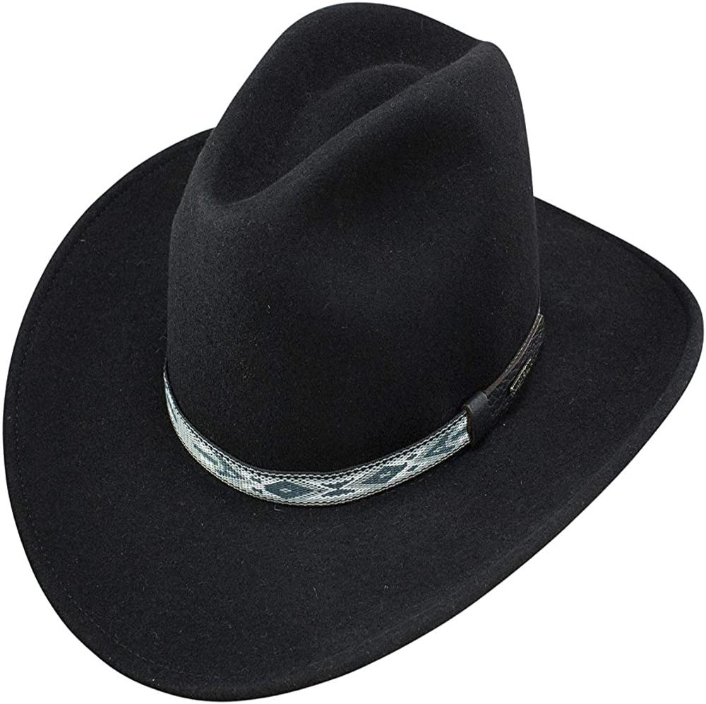 Stetson Granger Crushable Black Felt USA Made Cowboy Hat