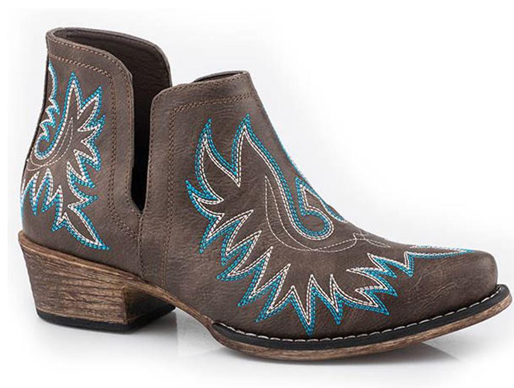 Roper Ava Western Faux Leather Western Shortie Womens Boot