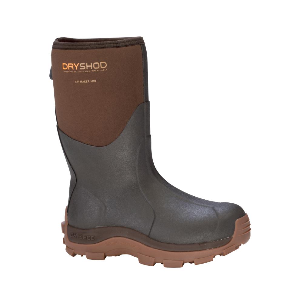 DryShod Mens Haymaker Mid Hard Working Waterproof Farm  Mud Boot