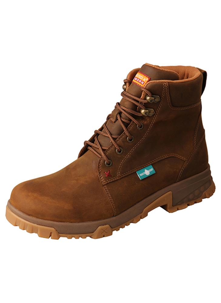 CellStretch Waterproof Mens 6 Inch SoftToe LaceUp Work Boots
