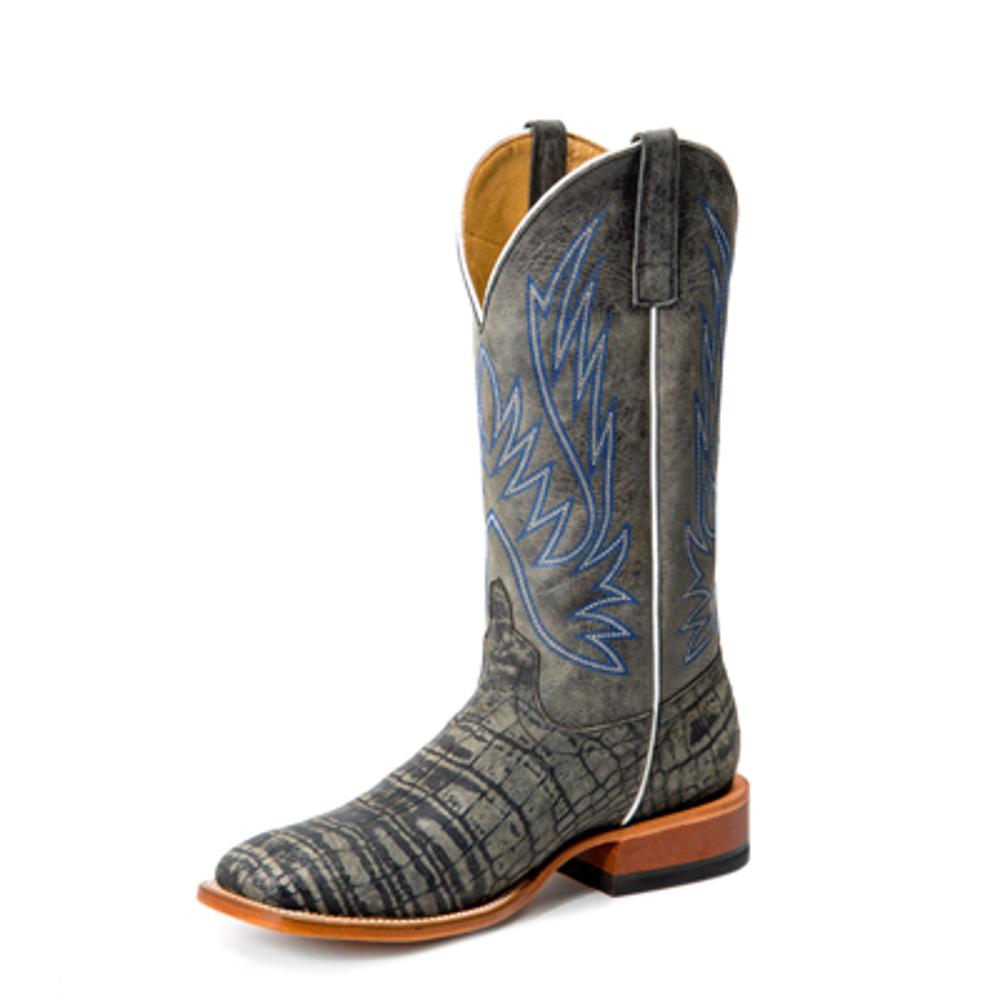 Horsepower by Anderson Bean Croco Vintage Caiman Print Leather Sole Mens Boot
