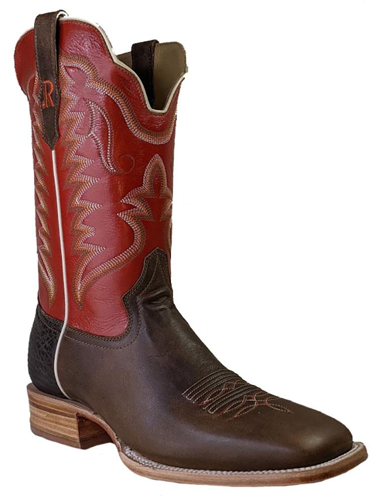 R Watson SquareToe 11 Inch Arizona Tan Cowboy Boot