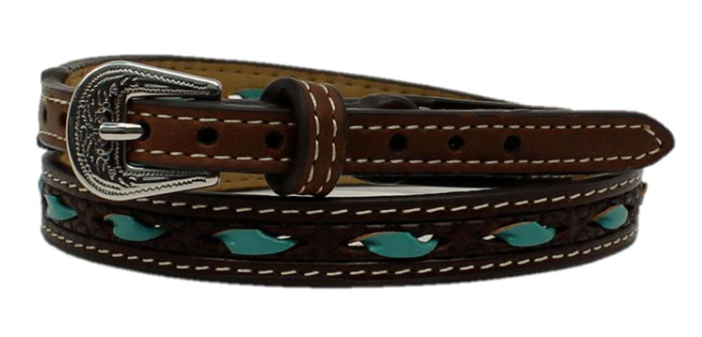 Turquoise Laced Leather Hat Band
