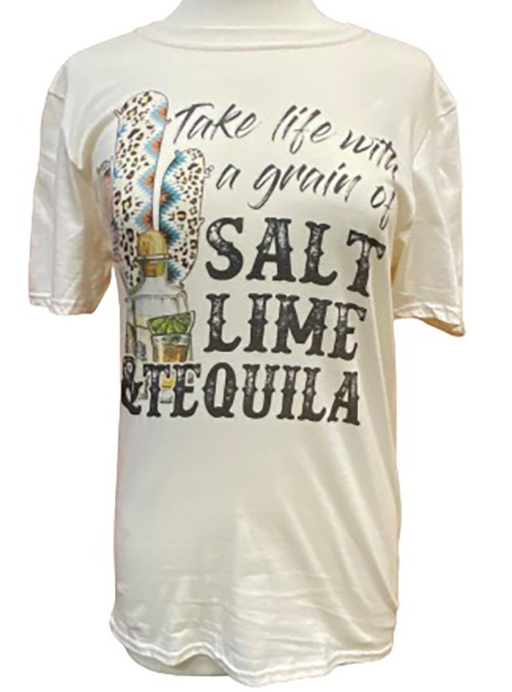 Salt Lime  Tequila Natural Tee