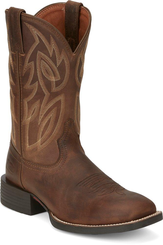 Justin Mens Canter Dusky Square Toe Western Square Toe Boot